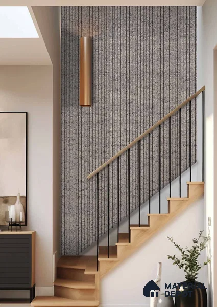 PN 07192 Patterned Look Louver 8 ft x 0.83 ft Texture Finish  - 10 mm | Suitable for Feature Wall, TV Unit & Living Room