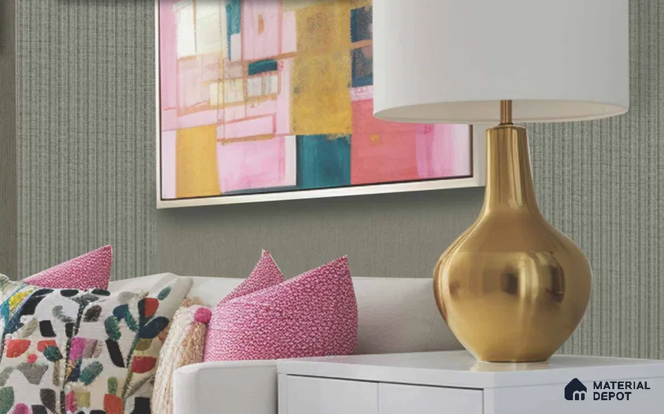 LM 25015 Fabric Look Decorative Laminate 8 ft x 4 ft Texture Finish  - 1.2 mm | Suitable for Feature Wall, TV Unit & Living Room
