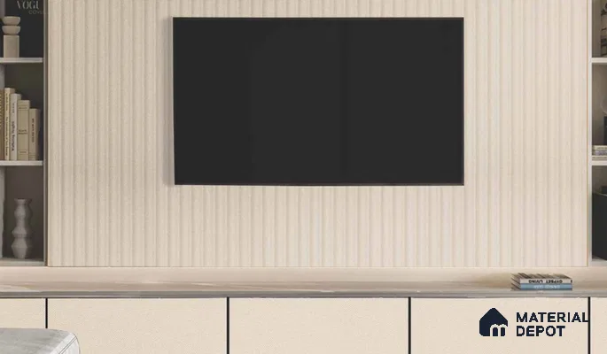 LM 25011 Fabric Look Decorative Laminate 8 ft x 4 ft Texture Finish  - 1.2 mm | Suitable for Feature Wall, TV Unit & Living Room
