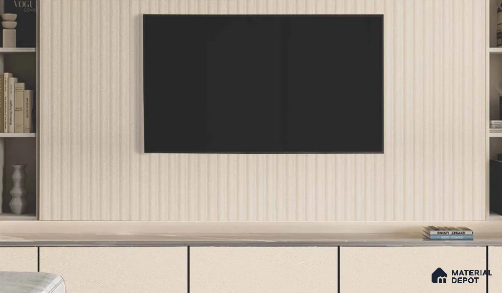 LM 25011 Fabric Look Decorative Laminate 8 ft x 4 ft Texture Finish  - 1.2 mm | Suitable for Feature Wall, TV Unit & Living Room