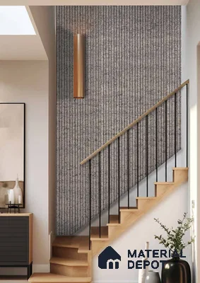 PN 07208 Patterned Look Louver 9.5 ft x 0.83 ft Texture Finish  - 10 mm | Suitable for Feature Wall, TV Unit & Living Room
