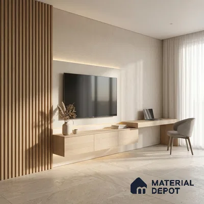 Wooden Look PN 00808 9.5 ft x 4.9 inch Charcoal Panel - 12 mm | Suitable for Feature Wall, TV Unit & Living Room | Width is Subjected to 5% Variation