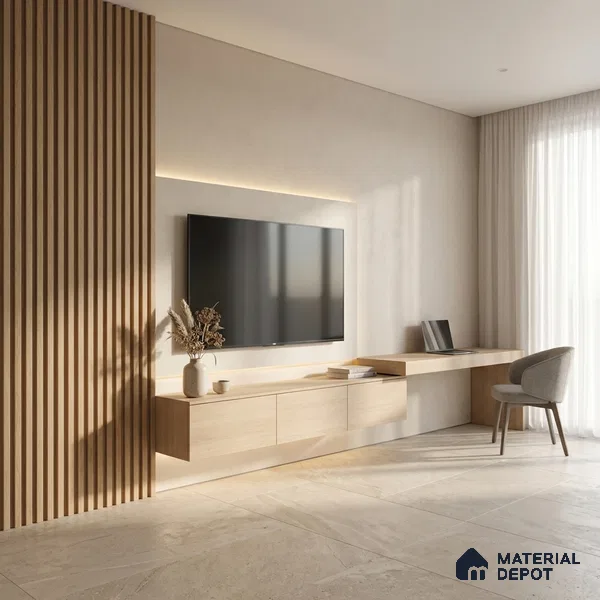 Wooden Look PN 00808 9.5 ft x 4.9 inch Charcoal Panel - 12 mm | Suitable for Feature Wall, TV Unit & Living Room | Width is Subjected to 5% Variation