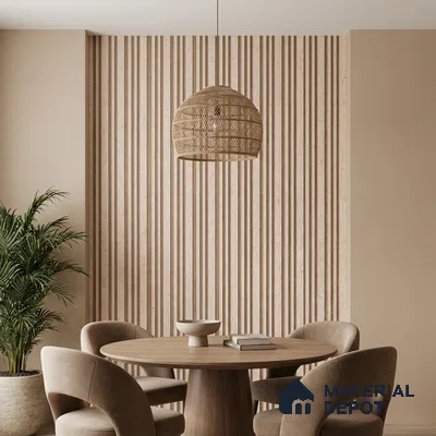Cream Stone Look PN 00834 9.5 ft x 4.7 inch Charcoal Panel - 12 mm | Suitable for Feature Wall, TV Unit & Living Room | Width is Subjected to 5% Variation