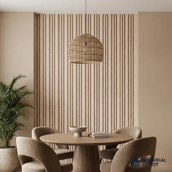 Cream Stone Look PN 00834 9.5 ft x 4.7 inch Charcoal Panel - 12 mm | Suitable for Feature Wall, TV Unit & Living Room | Width is Subjected to 5% Variation