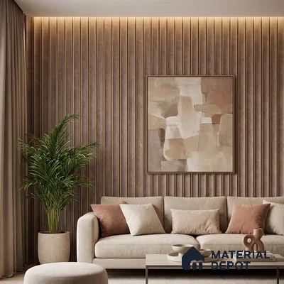 Brown Marble Look PN 02331 9.5 ft x 8 inch Charcoal Panel - 8 mm | Suitable for Feature Wall, TV Unit & Living Room | Width is Subjected to 5% Variation