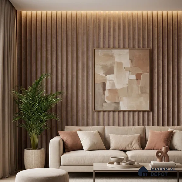 Brown Marble Look PN 02331 9.5 ft x 8 inch Charcoal Panel - 8 mm | Suitable for Feature Wall, TV Unit & Living Room | Width is Subjected to 5% Variation