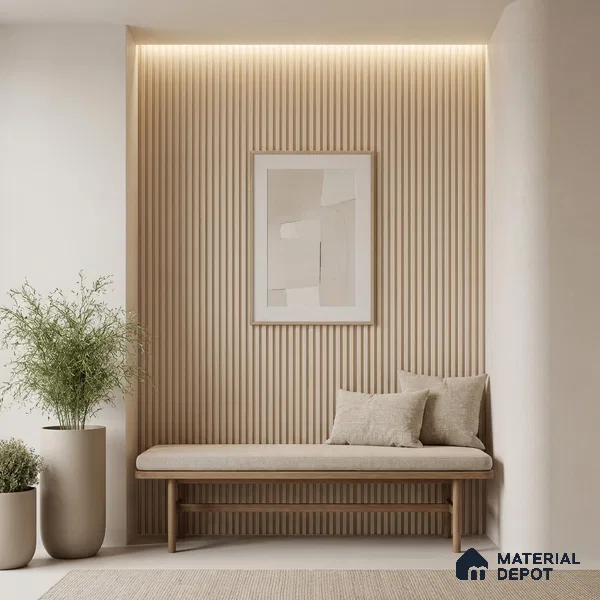 Cream Plain Colour Look PN 02562 9 ft x 4.9 inch Charcoal Panel - 8 mm | Suitable for Feature Wall, TV Unit & Living Room | Width is Subjected to 5% Variation