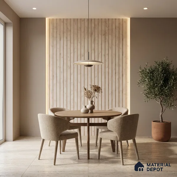 Cream Plain Colour Look PN 02784 9 ft x 4.9 inch Charcoal Panel - 12 mm | Suitable for Feature Wall, TV Unit & Living Room | Width is Subjected to 5% Variation
