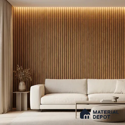 Wooden Look PN 02804 9 ft x 6.7 inch Charcoal Panel - 14 mm | Suitable for Feature Wall, TV Unit & Living Room | Width is Subjected to 5% Variation