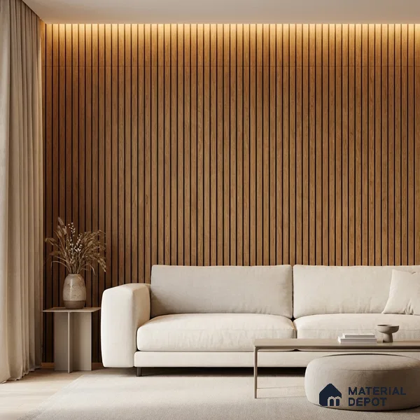 Wooden Look PN 02804 9 ft x 6.7 inch Charcoal Panel - 14 mm | Suitable for Feature Wall, TV Unit & Living Room | Width is Subjected to 5% Variation