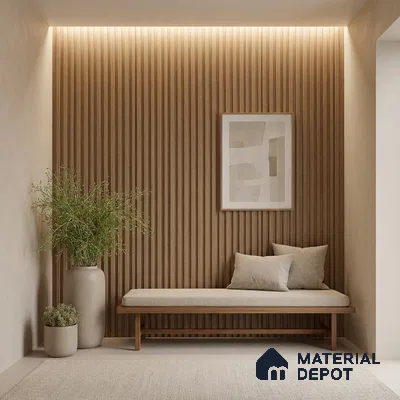 Wooden Look PN 02814 9 ft x 4.9 inch Charcoal Panel - 11 mm | Suitable for Feature Wall, TV Unit & Living Room | Width is Subjected to 5% Variation