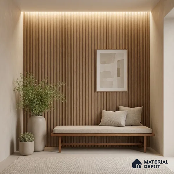 Wooden Look PN 02814 9 ft x 4.9 inch Charcoal Panel - 11 mm | Suitable for Feature Wall, TV Unit & Living Room | Width is Subjected to 5% Variation