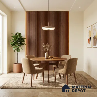 Wooden Look PN 02821 9 ft x 4.9 inch Charcoal Panel - 11 mm | Suitable for Feature Wall, TV Unit & Living Room | Width is Subjected to 5% Variation