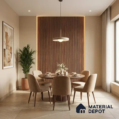 Brown Marble Look PN 03017 8 ft x 4.9 inch Charcoal Panel - 8 mm | Suitable for Feature Wall, TV Unit & Living Room | Width is Subjected to 5% Variation