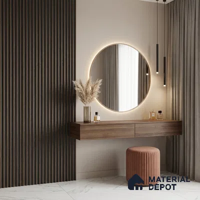Wooden Look PN 03026 8 ft x 4.9 inch Charcoal Panel - 8 mm | Suitable for Feature Wall, TV Unit & Living Room | Width is Subjected to 5% Variation