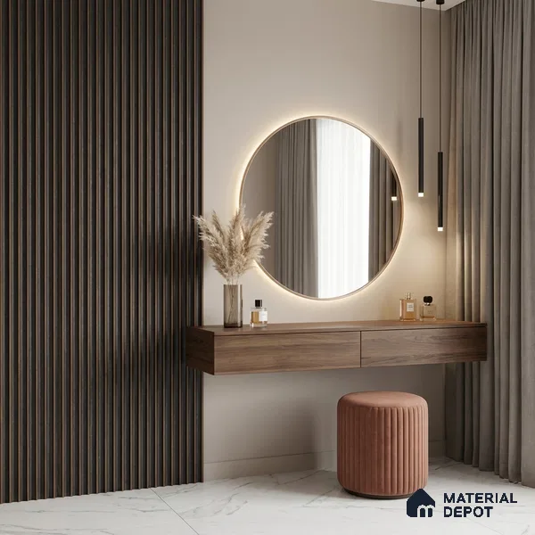 Wooden Look PN 03026 8 ft x 4.9 inch Charcoal Panel - 8 mm | Suitable for Feature Wall, TV Unit & Living Room | Width is Subjected to 5% Variation