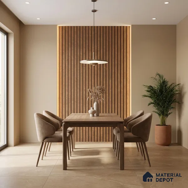 Gold Marble Look PN 03033 8 ft x 4.9 inch Charcoal Panel - 8 mm | Suitable for Feature Wall, TV Unit & Living Room | Width is Subjected to 5% Variation