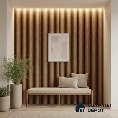 Wooden Look PN 03247 B 8 ft x 4.9 inch Charcoal Panel - 8 mm | Suitable for Feature Wall, TV Unit & Living Room | Width is Subjected to 5% Variation
