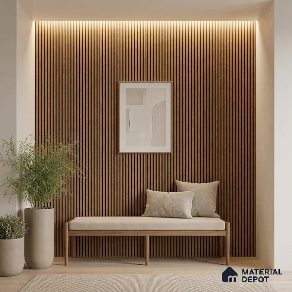 Wooden Look PN 03247 B 8 ft x 4.9 inch Charcoal Panel - 8 mm | Suitable for Feature Wall, TV Unit & Living Room | Width is Subjected to 5% Variation