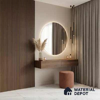 Wooden Look PN 03249 B 8 ft x 4.9 inch Charcoal Panel - 8 mm | Suitable for Feature Wall, TV Unit & Living Room | Width is Subjected to 5% Variation