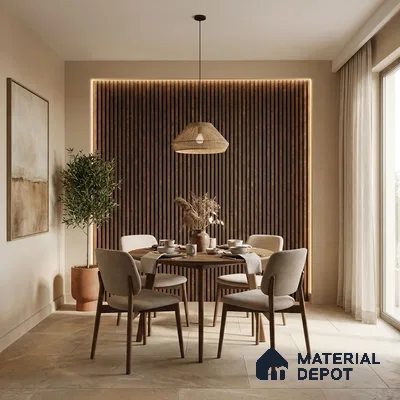 Brown Rustic Look PN 03250 B 8 ft x 4.9 inch Charcoal Panel - 8 mm | Suitable for Feature Wall, TV Unit & Living Room | Width is Subjected to 5% Variation