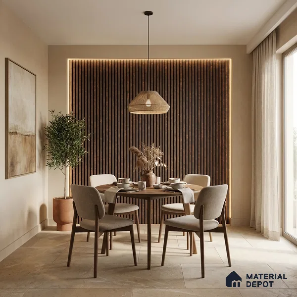 Brown Rustic Look PN 03250 B 8 ft x 4.9 inch Charcoal Panel - 8 mm | Suitable for Feature Wall, TV Unit & Living Room | Width is Subjected to 5% Variation