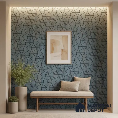 Blue Rustic Look PN 03253 8 ft x 7 inch Charcoal Panel - 8 mm | Suitable for Feature Wall, TV Unit & Living Room | Width is Subjected to 5% Variation