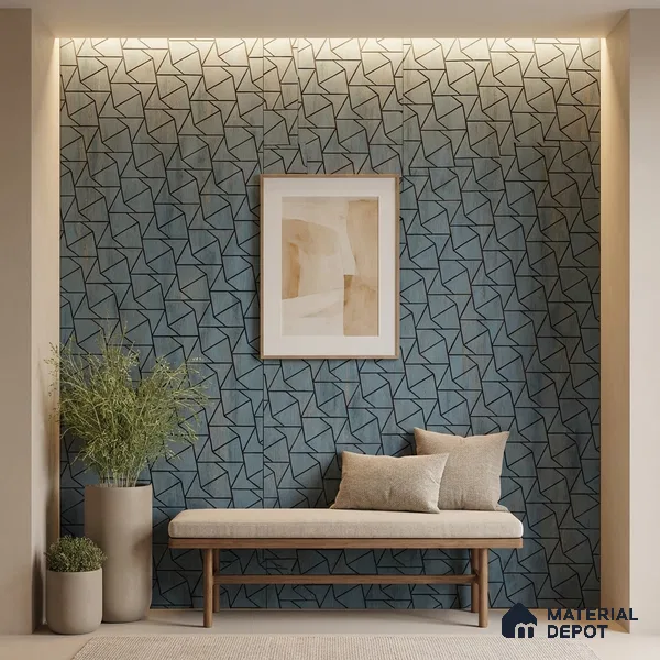 Blue Rustic Look PN 03253 8 ft x 7 inch Charcoal Panel - 8 mm | Suitable for Feature Wall, TV Unit & Living Room | Width is Subjected to 5% Variation