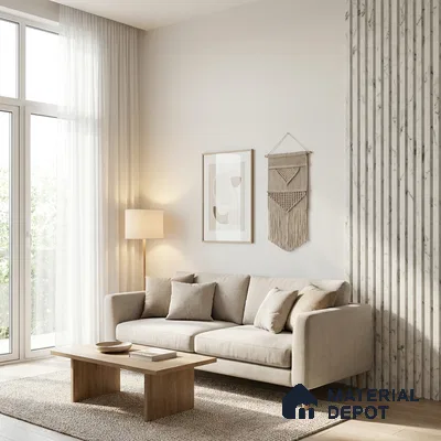 White Marble Look PN 03279 8 ft x 4.9 inch Charcoal Panel - 8 mm | Suitable for Feature Wall, TV Unit & Living Room | Width is Subjected to 5% Variation