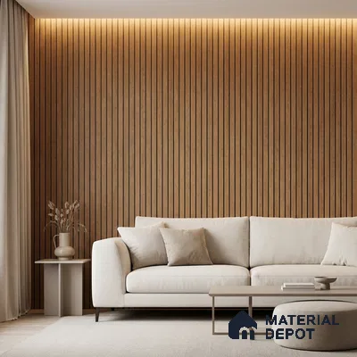 Wooden Look PN 03297 8 ft x 4.9 inch Charcoal Panel - 8 mm | Suitable for Feature Wall, TV Unit & Living Room | Width is Subjected to 5% Variation