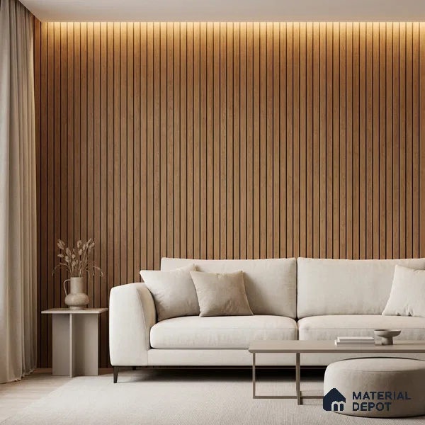 Wooden Look PN 03297 8 ft x 4.9 inch Charcoal Panel - 8 mm | Suitable for Feature Wall, TV Unit & Living Room | Width is Subjected to 5% Variation