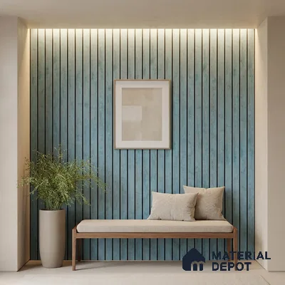 Blue Rustic Look PN 03299 8 ft x 4.9 inch Charcoal Panel - 8 mm | Suitable for Feature Wall, TV Unit & Living Room | Width is Subjected to 5% Variation