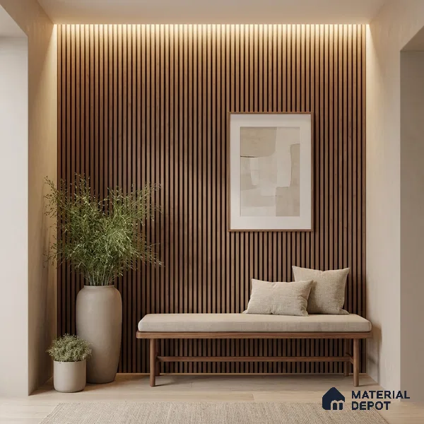 Wooden Look PN 03531 9.5 ft x 4.8 inch Charcoal Panel - 11 mm | Suitable for Feature Wall, TV Unit & Living Room | Width is Subjected to 5% Variation