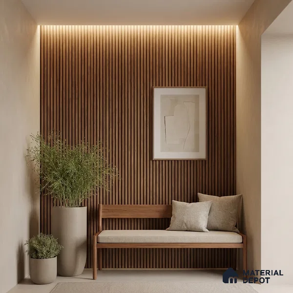 Wooden Look PN 03856 9.5 ft x 6 inch Charcoal Panel - 10 mm | Suitable for Feature Wall, TV Unit & Living Room | Width is Subjected to 5% Variation