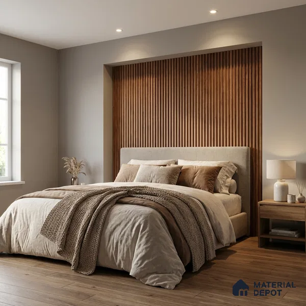 Wooden Look PN 03889 9.5 ft x 6 inch Charcoal Panel - 10 mm | Suitable for Feature Wall, TV Unit & Living Room | Width is Subjected to 5% Variation
