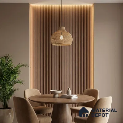 Wooden Look PN 03917 9.5 ft x 6 inch Charcoal Panel - 10 mm | Suitable for Feature Wall, TV Unit & Living Room | Width is Subjected to 5% Variation