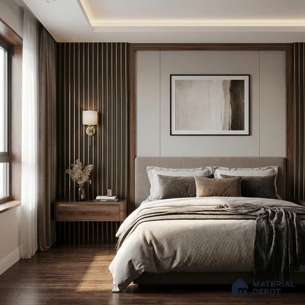 Grey Metallic Look PN 04067 B 9.5 ft x 4.9 inch Charcoal Panel - 12 mm | Suitable for Feature Wall, TV Unit & Living Room | Width is Subjected to 5% Variation