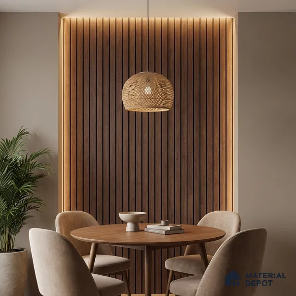 Wooden Look PN 04495 8 ft x 2 ft Charcoal Panel - 4 mm | Suitable for Feature Wall, TV Unit & Living Room | Width is Subjected to 5% Variation