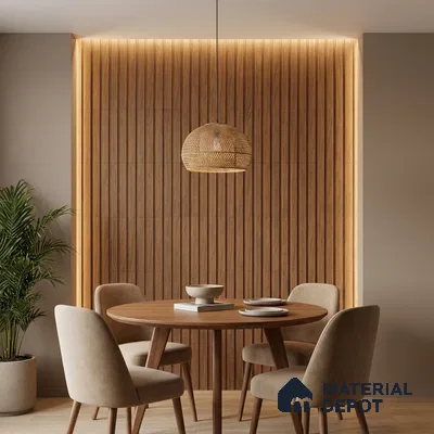 Wooden Look PN 04553 8 ft x 4.9 inch Charcoal Panel - 12 mm | Suitable for Feature Wall, TV Unit & Living Room | Width is Subjected to 5% Variation