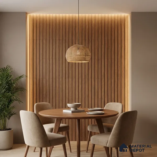 Wooden Look PN 04553 8 ft x 4.9 inch Charcoal Panel - 12 mm | Suitable for Feature Wall, TV Unit & Living Room | Width is Subjected to 5% Variation