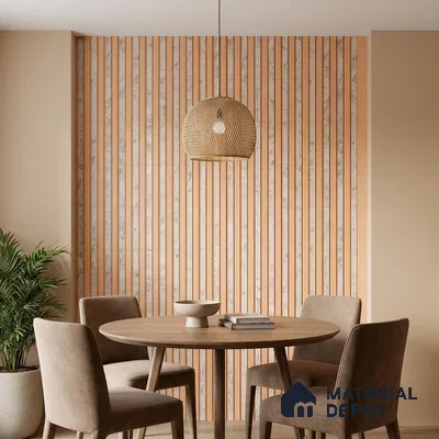 Cream Marble Look PN 04576 8 ft x 4.9 inch Charcoal Panel - 12 mm | Suitable for Feature Wall, TV Unit & Living Room | Width is Subjected to 5% Variation