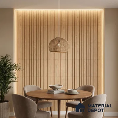 Wooden Look PN 04609 9.5 ft x 4.9 inch Charcoal Panel - 12 mm | Suitable for Feature Wall, TV Unit & Living Room | Width is Subjected to 5% Variation