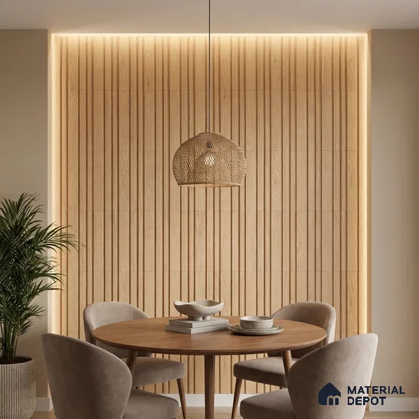 Wooden Look PN 04609 9.5 ft x 4.9 inch Charcoal Panel - 12 mm | Suitable for Feature Wall, TV Unit & Living Room | Width is Subjected to 5% Variation
