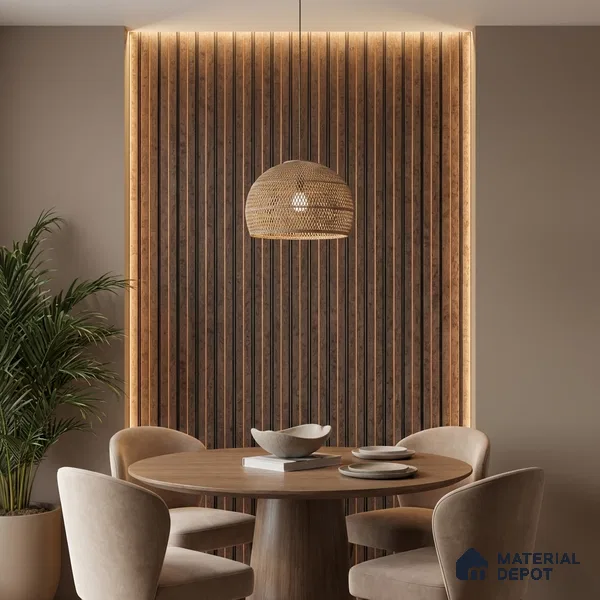 Brown Marble Look PN 04615 9.5 ft x 4.7 inch Charcoal Panel - 12 mm | Suitable for Feature Wall, TV Unit & Living Room | Width is Subjected to 5% Variation