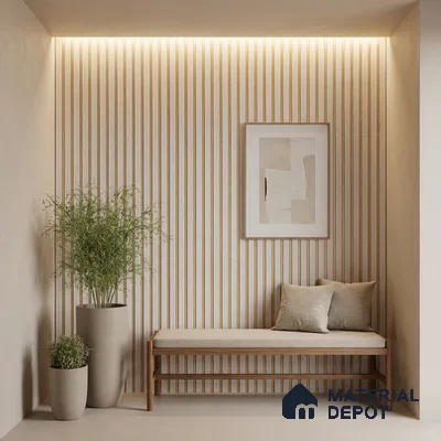 White Marble Look PN 04622 9.5 ft x 4.7 inch Charcoal Panel - 12 mm | Suitable for Feature Wall, TV Unit & Living Room | Width is Subjected to 5% Variation