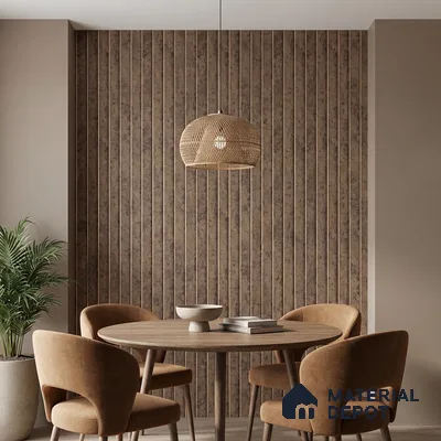Brown Marble Look PN 04629 9.5 ft x 4.7 inch Charcoal Panel - 12 mm | Suitable for Feature Wall, TV Unit & Living Room | Width is Subjected to 5% Variation
