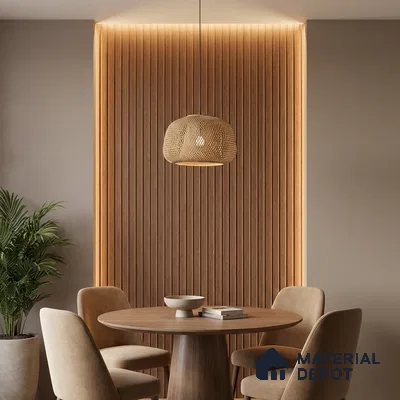 Wooden Look PN 04631 9.5 ft x 4.7 inch Charcoal Panel - 12 mm | Suitable for Feature Wall, TV Unit & Living Room | Width is Subjected to 5% Variation