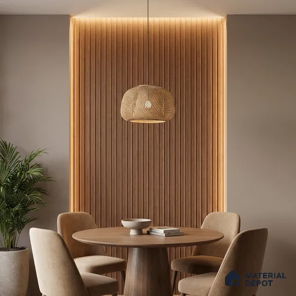 Wooden Look PN 04631 9.5 ft x 4.7 inch Charcoal Panel - 12 mm | Suitable for Feature Wall, TV Unit & Living Room | Width is Subjected to 5% Variation