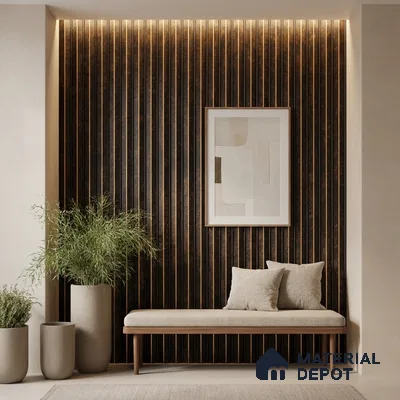 Black Marble Look PN 05102 9 ft x 6.6 inch Charcoal Panel - 12 mm | Suitable for Feature Wall, TV Unit & Living Room | Width is Subjected to 5% Variation
